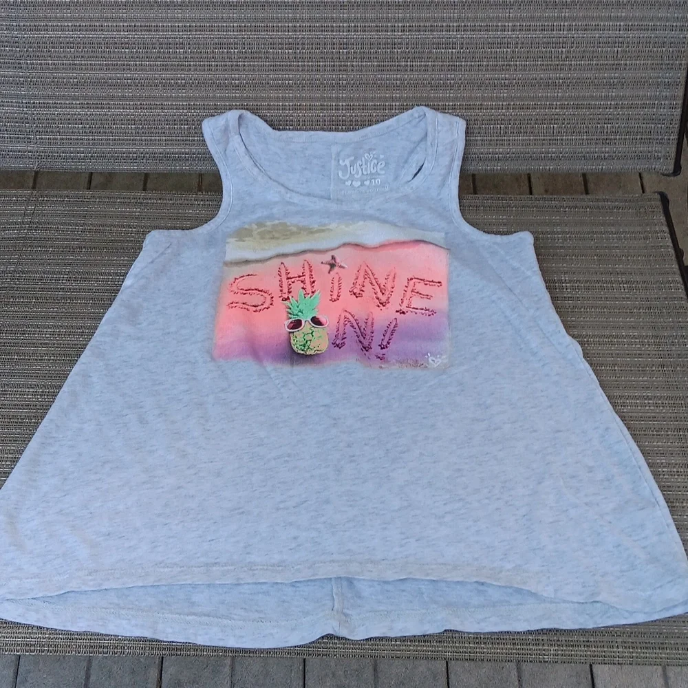 Bundle of 3 Justice Girl's Tank Tops, size 10,12
